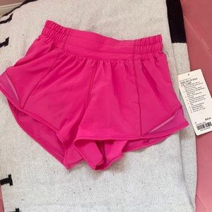 Sonic pink limited edition lululemon shorts